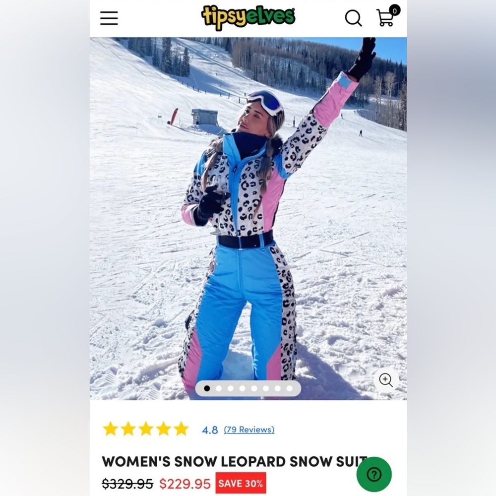 TIPSY ELVES WOMEN'S SNOW LEOPARD SKI SUIT